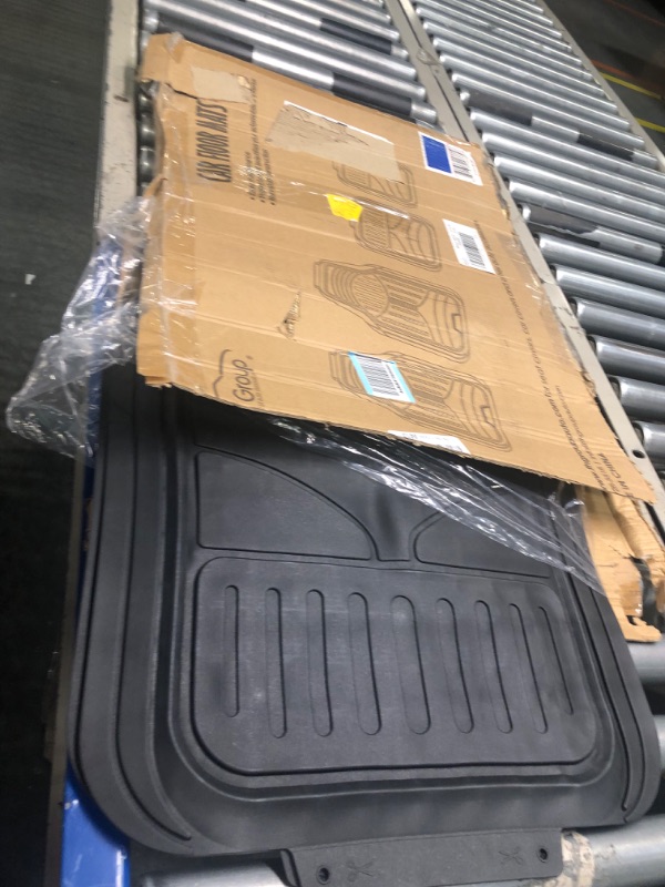 Photo 1 of Automotive Floor Mats Gray Climaproof for All Weather Protection Universal Fit Heavy Duty Rubber fits Most Cars, SUVs, and Trucks, Full Set Trim to Fit FH Group F11313GRAY