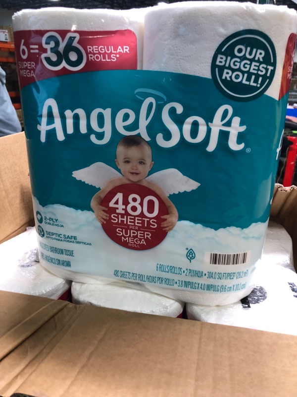 Photo 3 of Angel Soft Toilet Paper, 24 Super Mega Rolls