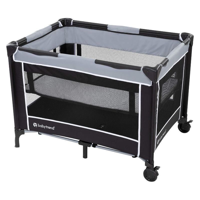 Photo 1 of Baby Trend Portable Playard with Bassinet, Twinkle Grey
