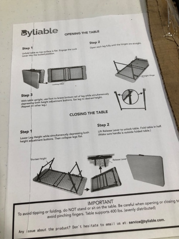 Photo 1 of BYLABLE folding table white 