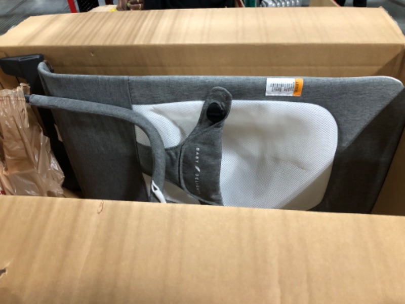Photo 1 of Baby Delight Aura Deluxe | Portable Baby Bouncer for Infants | Baby Rocker | Quilted Charcoal Tweed
