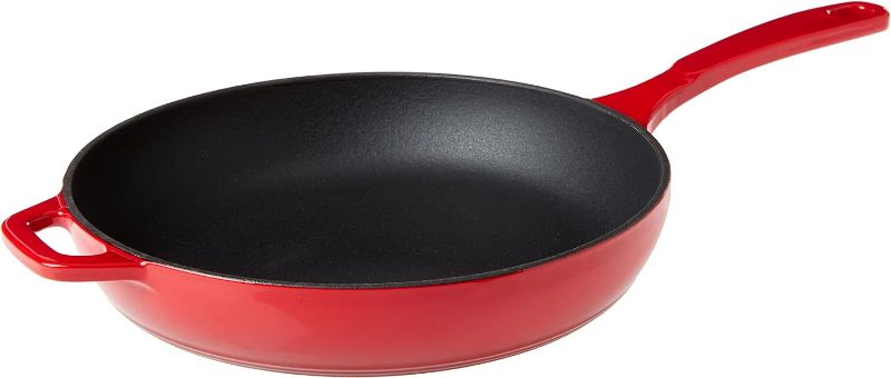 Photo 1 of ***ENAMEL IS CRACKED ON THE OUTSIDE*** 

Lodge Color EC11S43 Enameled Cast Iron Skillet, Island Spice Red, 11-inch
