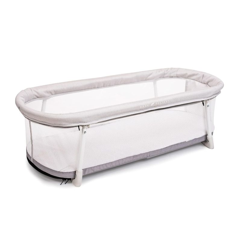 Photo 1 of Baby Delight Snuggle Nest Bassinet, Portable Baby Bed, for Infants 0 – 5 Months, Driftwood Grey
