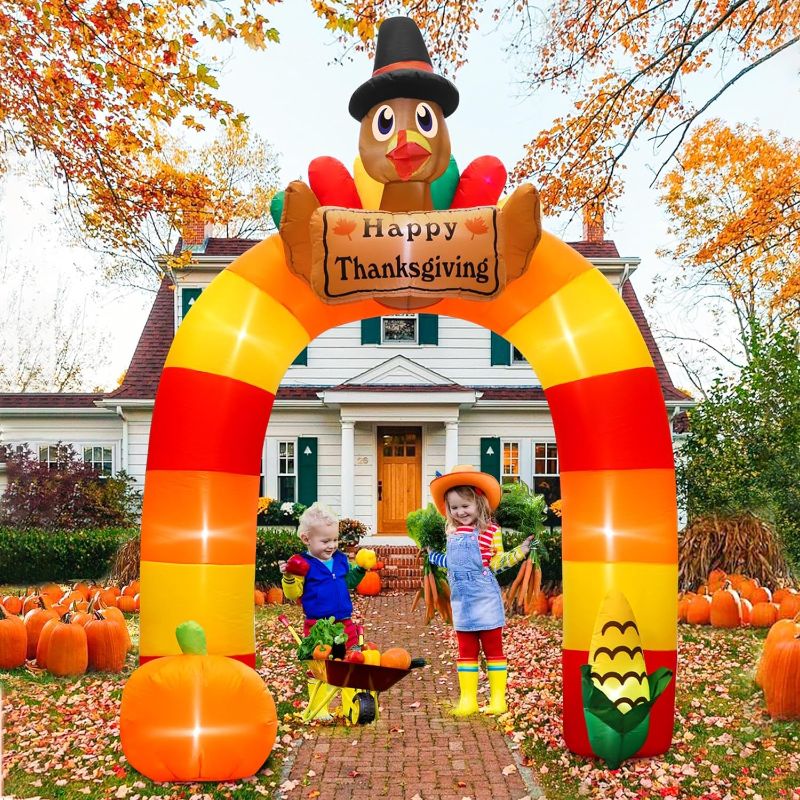 Photo 1 of 11.5 thankgiving inflatable archway decoration blow up turkey
