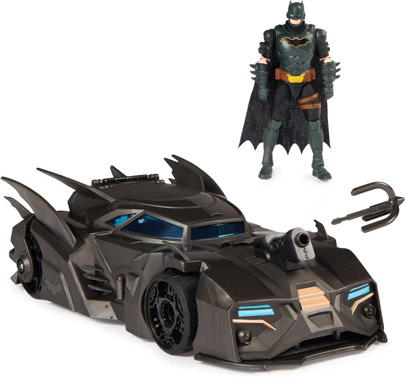 Photo 1 of DC Comics, Crusader Batmobile Playset with Exclusive 4-inch Batman Figure, 3 Super-Villain Paper Figures, Kids Toys for Boys and Girls Ages 4+
