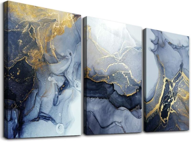 Photo 1 of Abstract Wall Decor for Living Room Bedroom Wall Art Paintings Abstract Ink painting Wall Artworks Hang Pictures for Office Decoration, 12x16 inch/Piece, 3 Panels Bathroom Home Decorations Posters