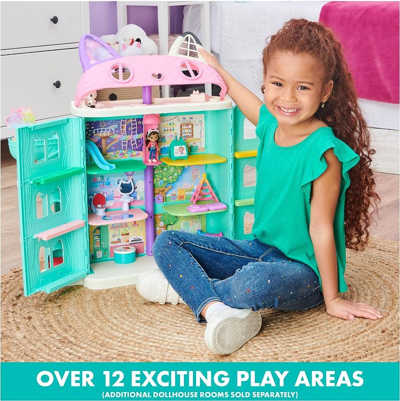 Photo 1 of Gabby's Dollhouse, Purrfect Dollhouse with 15 Pieces including Toy Figures, Furniture, Accessories and Sounds, Kids Toys for Ages 3 and up
