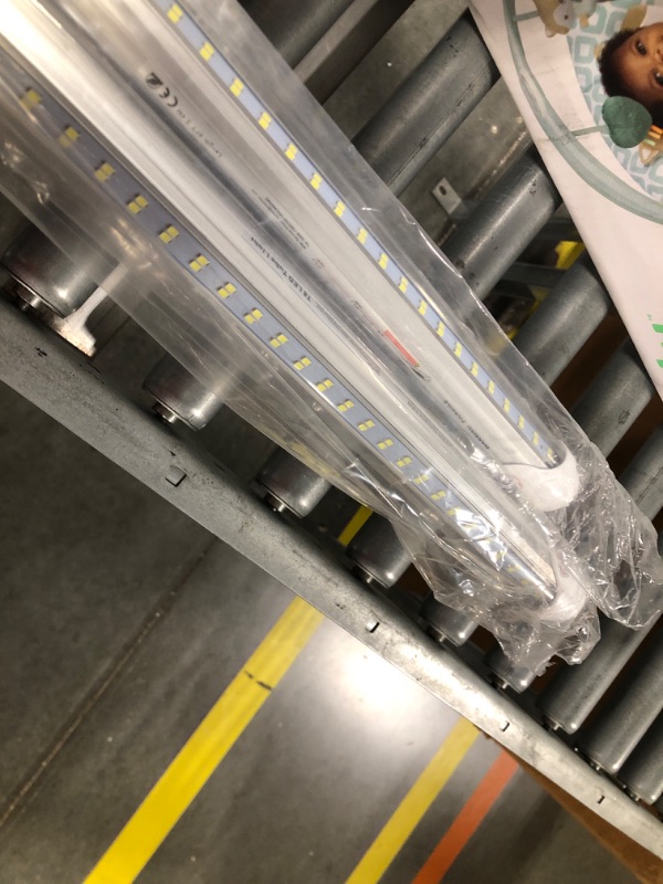 Photo 3 of 10 PCS-T8 T10 T12 LED Tube Light, 8 foot , 100W Rotate V Shaped, R17D/HO 8FT LED Bulb ,6000K Cold White, 14500LM, Clear Cover, (Replacement for F96T12/CW/HO 150W), Ballast Bypass,Dual-End Powered 10pcs R17d/Ho 6000-6500k