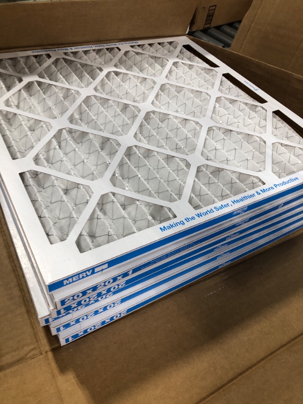 Photo 3 of Aerostar 20x20x1 MERV 13 Pleated Air Filter, AC Furnace Air Filter, 6 Pack (Actual Size: 19 3/4" x 19 3/4" x 3/4") 20x20x1 Air Filter