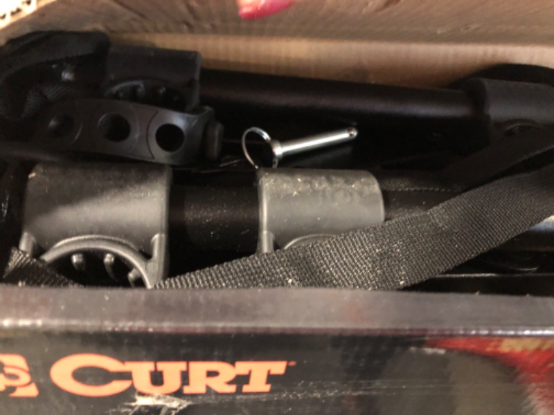 Photo 1 of CURT 18013 Clamp-On Trailer Hitch Bike Rack Mount, Fits 2-Inch Shank, 3 Bicycles , Black