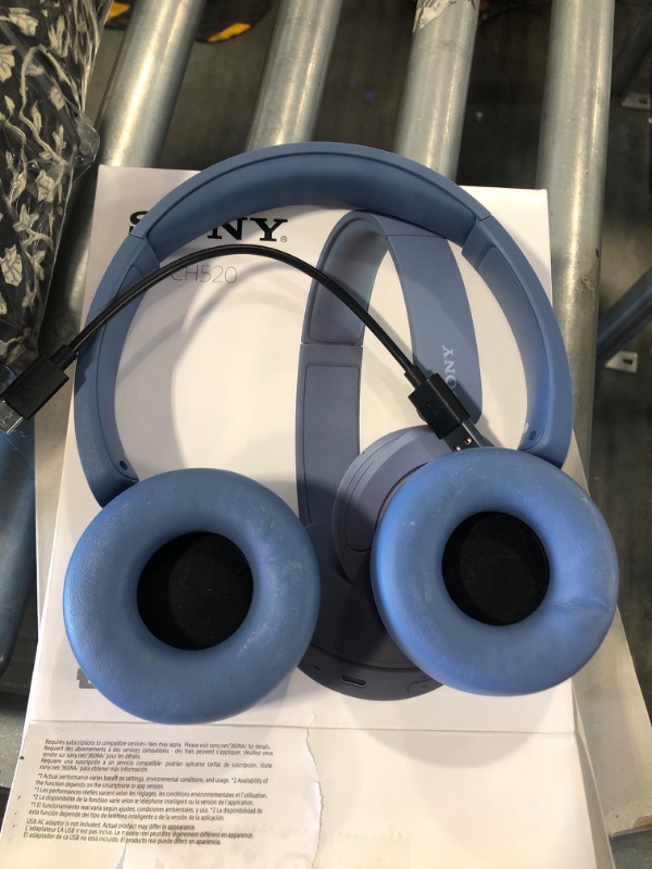 Photo 2 of Sony WH-CH520L Wireless Bluetooth Headphones - Up to 50 Hours Battery Life with Quick Charge Function, On-Ear Model - Matte Blue