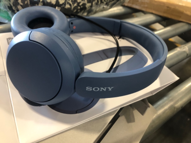 Photo 3 of Sony WH-CH520L Wireless Bluetooth Headphones - Up to 50 Hours Battery Life with Quick Charge Function, On-Ear Model - Matte Blue