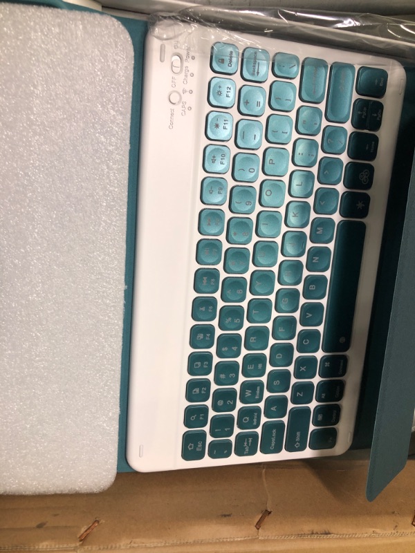 Photo 1 of Keyboard case for iPad 5th/6th Generation 2017/2018, 9.7 Inch iPad Air 2 Case with Keyboard, Removable Wireless Backlit Keyboard Detachable, Folio Smart Cover, Tablet Case with Pencil Holder Teal for iPad 5th 2017/iPad 6th 2018/ Air 2th Teal for iPad 5th 