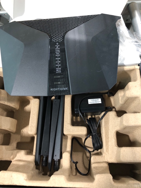 Photo 2 of NETGEAR Nighthawk WiFi 6 Router (RAX43) 5-Stream Dual-Band Gigabit Router, AX4200 Wireless Speed (Up to 4.2 Gbps), Coverage Up to 2,500 sq.ft. and 25 Devices AX4200 WiFi 6 | 5 Streams