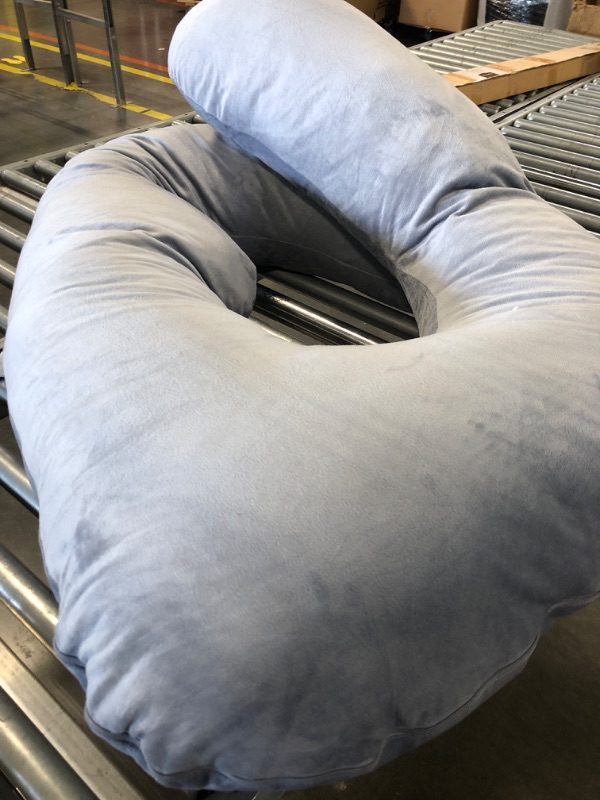 Photo 3 of  Pregnancy Pillows for Sleeping, Maternity Pillow for Pregnant Women, U Shaped Side Sleeper Pregnancy Pillow, 59'' Full Pregnanct Pillow with Removable Velvet Cover, Grey 59''*27.5'' Grey