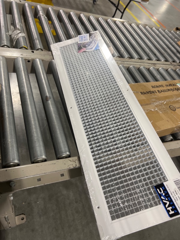 Photo 3 of 8" x 32" or 32" x 8" Cube Core Eggcrate Return Air Grille - Aluminum Rust Proof - HVAC Vent Duct Cover - White [Outer Dimensions: 10.75] 8 x 32 Return Grille