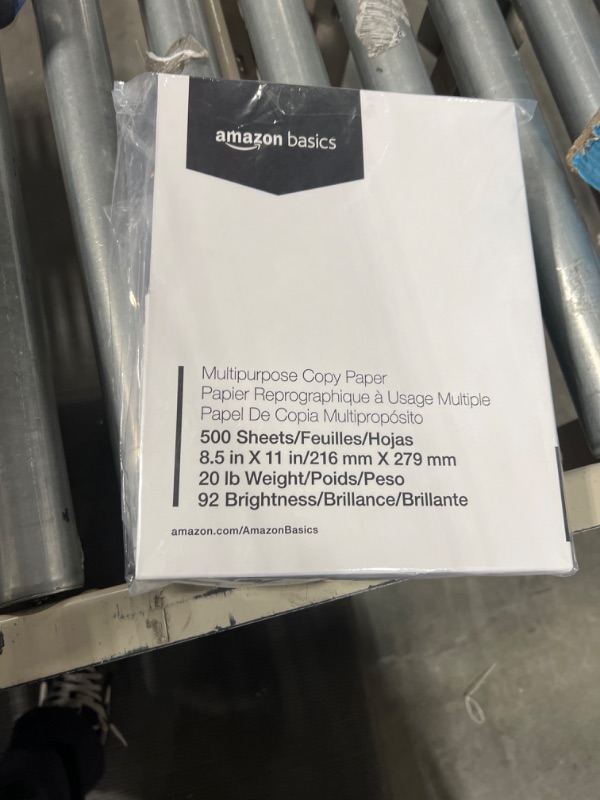 Photo 2 of Amazon Basics Multipurpose Copy Printer Paper, 8.5 x 11 Inch 20Lb Paper - 1 Ream (500 Sheets), 92 GE Bright White 1 Ream | 500 Sheets Multipurpose (8.5x11) Paper