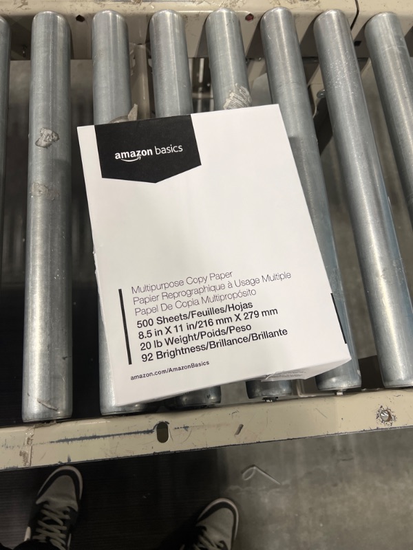 Photo 3 of Amazon Basics Multipurpose Copy Printer Paper, 8.5 x 11 Inch 20Lb Paper - 1 Ream (500 Sheets), 92 GE Bright White 1 Ream | 500 Sheets Multipurpose (8.5x11) Paper