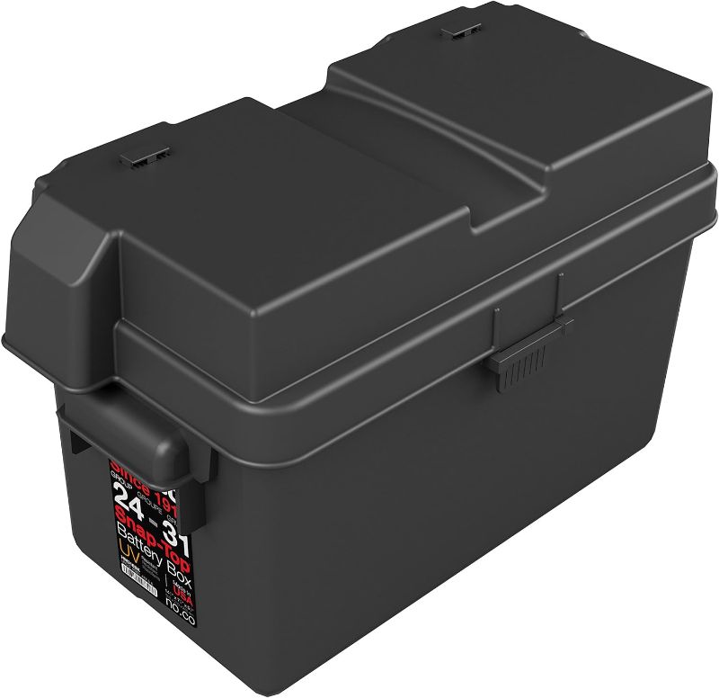 Photo 1 of NOCO Snap-Top HM318BKS Battery Box, Group 24-31 12V Outdoor Waterproof Battery Box for Marine, Automotive, RV, Boat, Camper and Travel Trailer Batteries