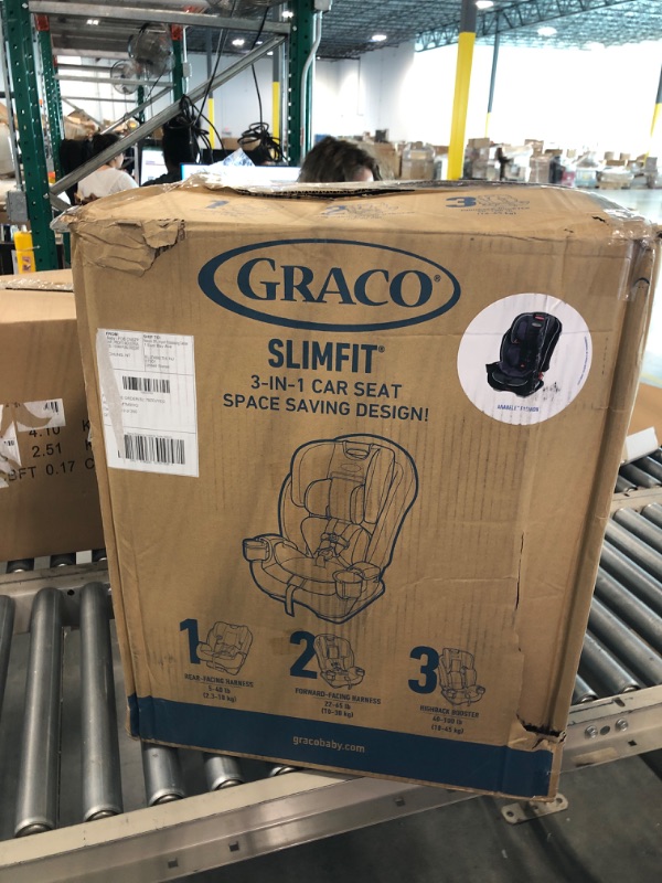 Photo 1 of Graco SlimFit 3 in 1 Car Seat, Slim & Comfy Design Saves Space in Your Back Seat, Annabelle, 1 Count (Pack of 1)
