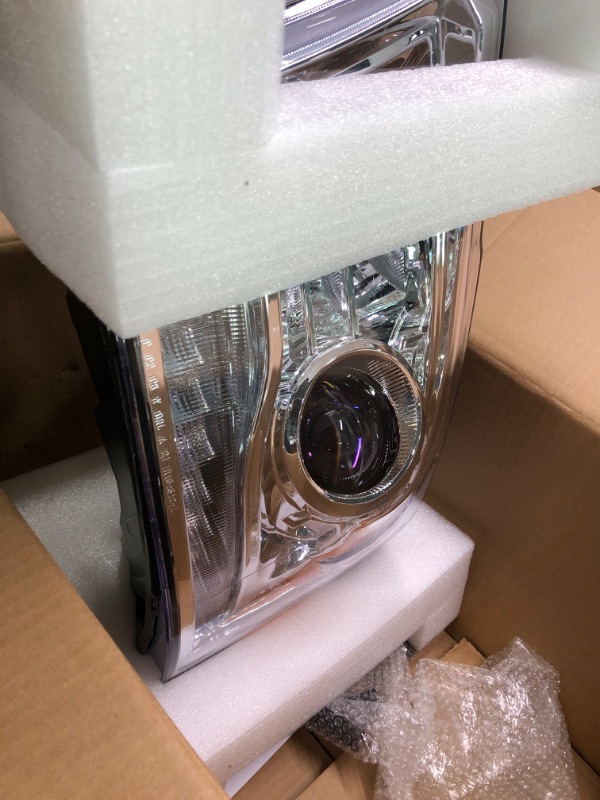 Photo 1 of Dasbecan LED Headlights (w/Bulbs) Compatible With Dodge Ram 1500 2013-2018 Ram 2500 & 3500 2014-2018 Left Driver Side Projector Headlamp assembly w/Chrome Trim Replaces#68324941AD CH2502290