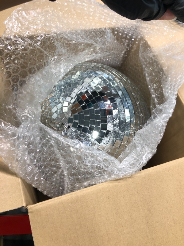 Photo 3 of 10" Mirror Disco Ball Great for a Party or Dj Light Effect Christmas