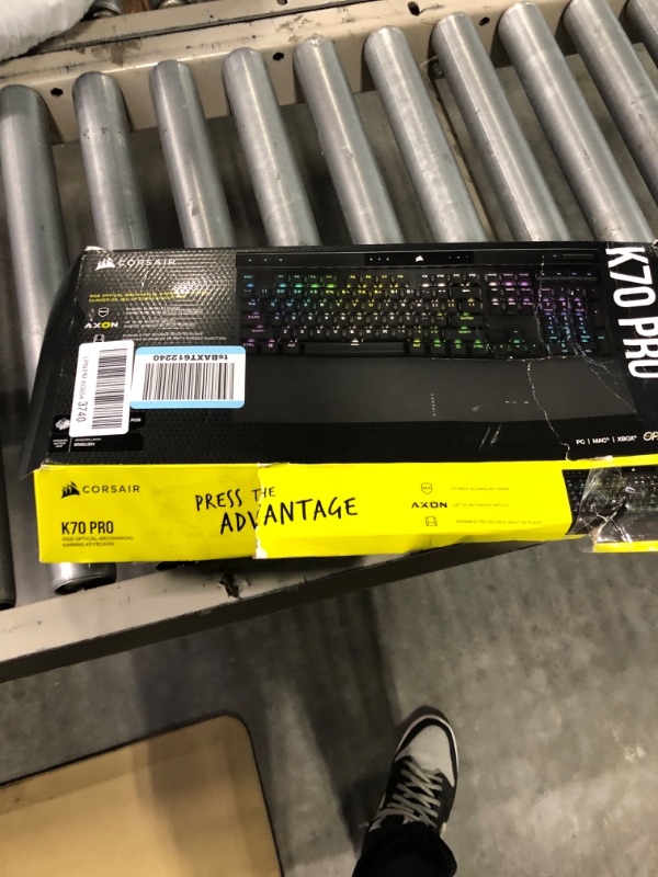 Photo 1 of Corsair K70 PRO RGB Optical-Mechanical Gaming Keyboard - OPX Linear Switches, PBT Double-Shot Keycaps, 8,000Hz Hyper-Polling, Magnetic Soft-Touch Palm Rest - NA Layout, QWERTY - Black K70 RGB PRO OPX- Linear Black