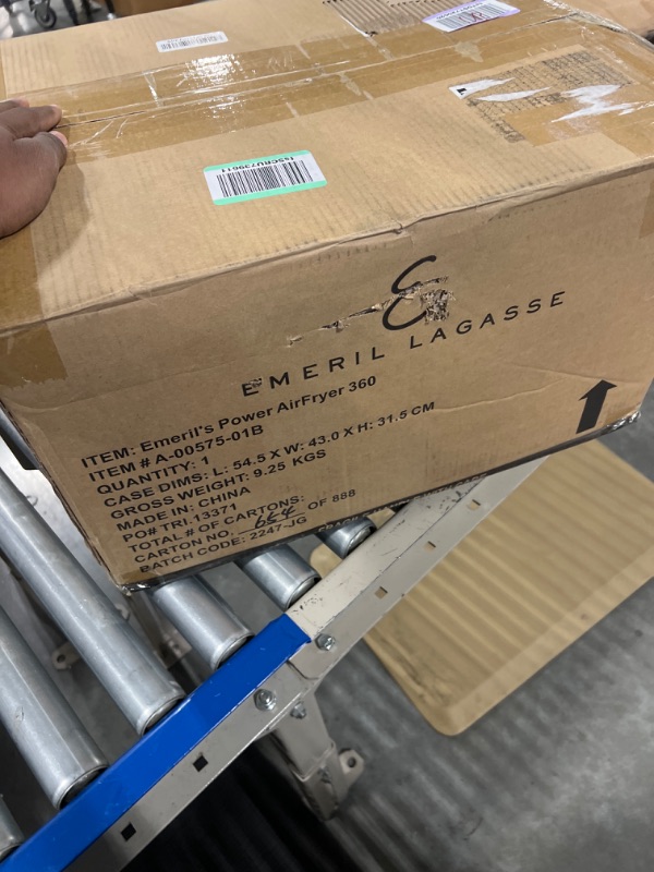 Photo 1 of ***HAS A DENT ON THE SIDE***Emeril Lagasse Everyday  Air Fryer, 25-QT Capacity, Dual Temperature Zone cooks 2 different ways, Stainless Steel