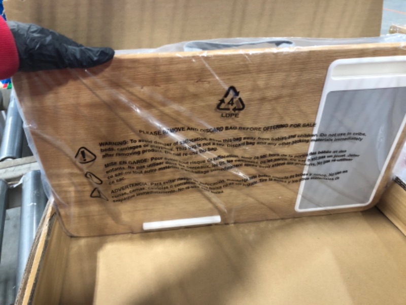 Photo 1 of LapGear Home Office Lap Desk with Device Ledge, Mouse Pad, and Phone Holder - Oak Woodgrain - Fits up to 15.6 Inch Laptops - Style No. 91589 Oak Woodgrain Right-Handed