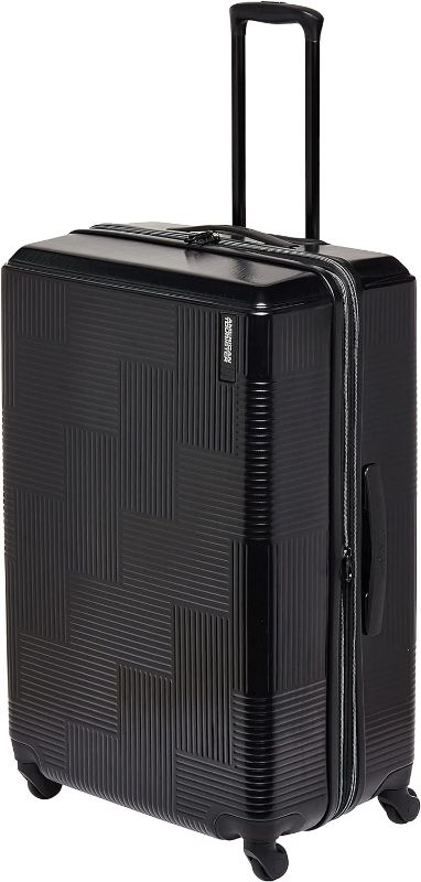 Photo 1 of American Tourister Stratum XLT Expandable Hardside Luggage with Spinner Wheels, Jet Black, Carry-On 21-Inch
