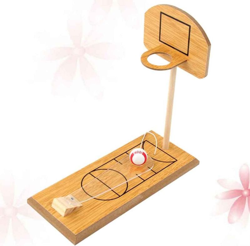 Photo 1 of  Mini Basketball Desktop Wooden Basketball Game Mini Basketball Game Tabletop Basketball Game Basketball Game Wooden