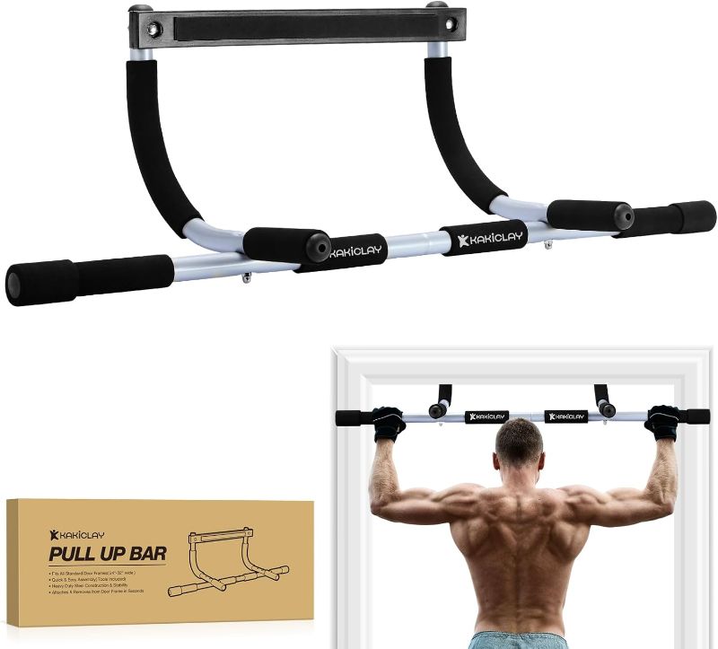 Photo 1 of  Pull Up Bar for Doorway,2024 Upgrade Multi-Grip Hanging Bar for Home Gym, Max Capacity 440 lbs Multifunctional Portable Chin Up Bar - USA Original Patent, Designed, Shipped, Warranty