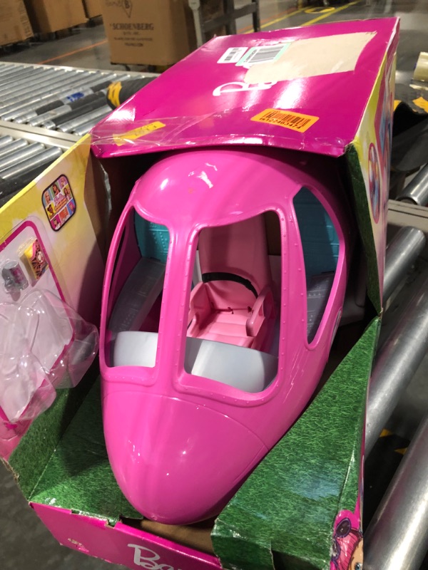 Photo 1 of Barbie Dreamplane Airplane Toys Playset with 15+ Accessories Including Puppy, Snack Cart, Reclining Seats and More Standard