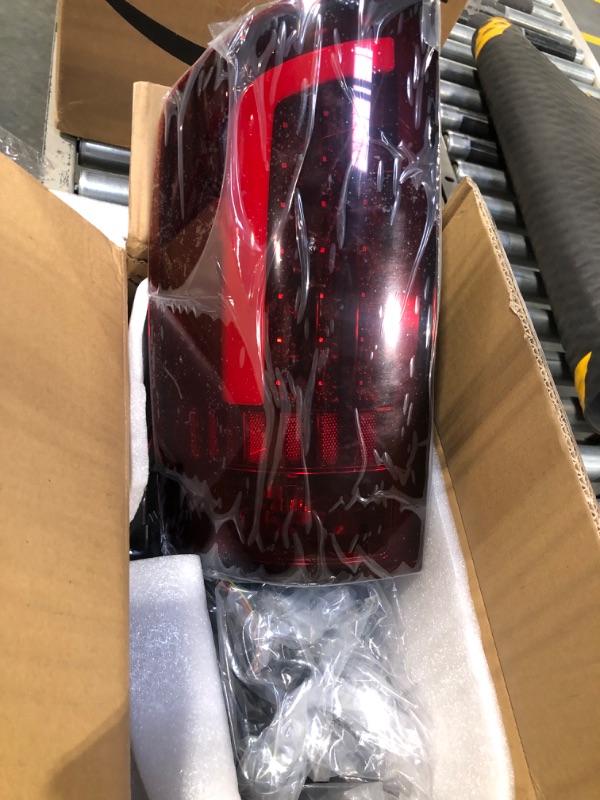 Photo 1 of HECASA LED Tail Lights Assembly Compatible with 2002-2006 Dodge Ram 1500 2500 3500 LED Tube Bar Rear Brake Turn Signal Lamp Taillights Red Lens Chrome Housing Left & Right Red Lens+Chrome Housing
