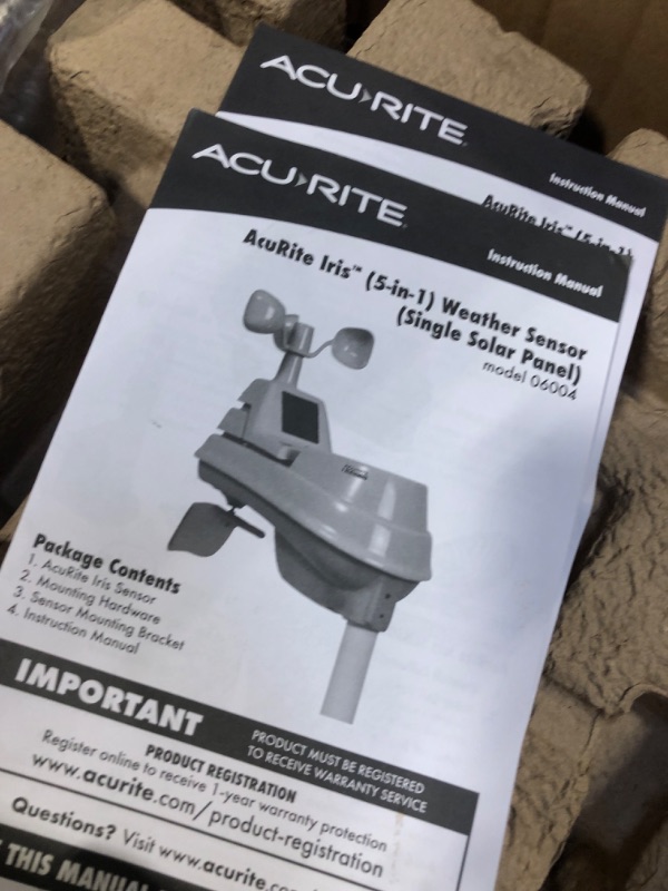 Photo 2 of AcuRite Lightning Detector 5 in 1 Weather Station Wireless Sensor Rain Wind