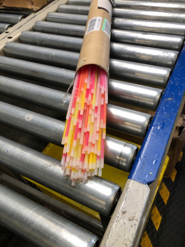 Photo 1 of Glow Sticks Bulk 100ct 22'' Glow Necklaces with Connectors, for Party Festivals Raves Birthday Wedding Multicolored