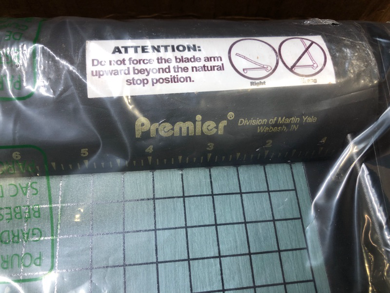 Photo 4 of Martin Yale W18 Premier Heavy Duty Paper Trimmer, 18" Cutting Length, Base Size 19.875w X 22d X 4h, Cuts Up To 20 Sheets at Once Green