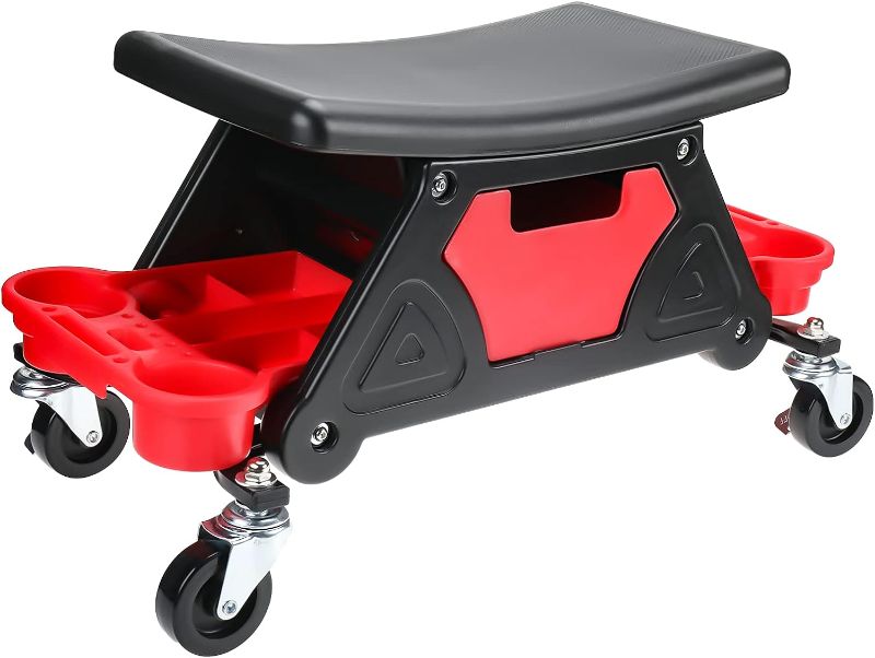 Photo 1 of **SIMILAR** Toolly Rolling Mechanic Stool, 300 Lbs Capacity Detailing Garage Roller Chair Creeper Seat with Pull Out Storage Drawer for Brake Jobs, Car Detailing, Cleaning

