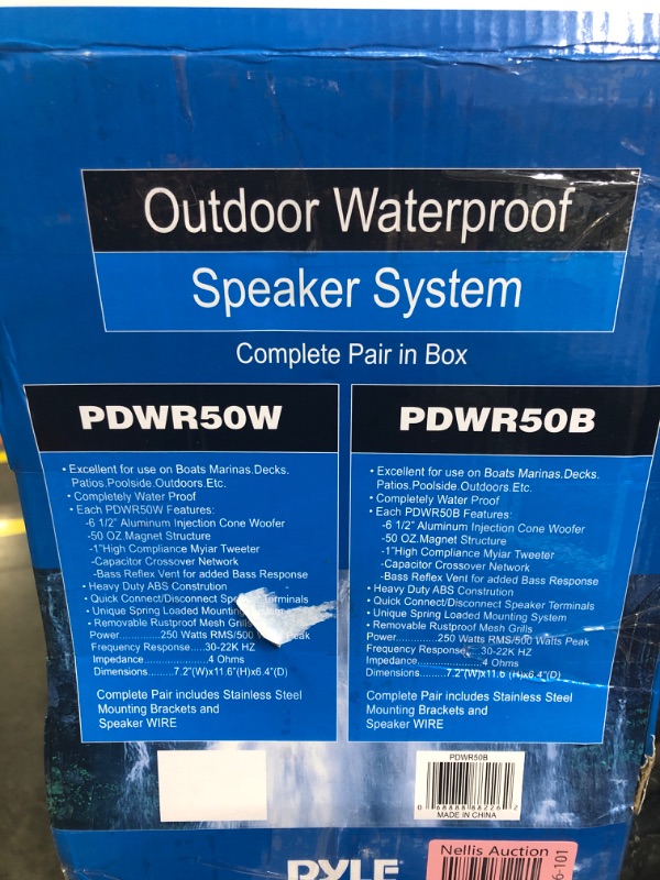 Photo 1 of PYLE-HOME 6.5'' Indoor/Outdoor Waterproof Speakers (Black)