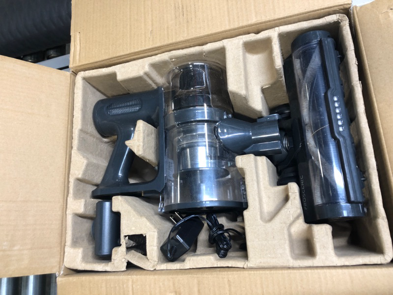 Photo 1 of Proscenic P12 Cordless Vacuum Cleaner, Vertect Light, Anti-Tangle Brush, Stick Vacuum with Touch Display, 33Kpa/120AW Cordless Vacuum, Max 60mins Runtime, Deep Clean for Pet Hair, Hard Floor & Carpets Black