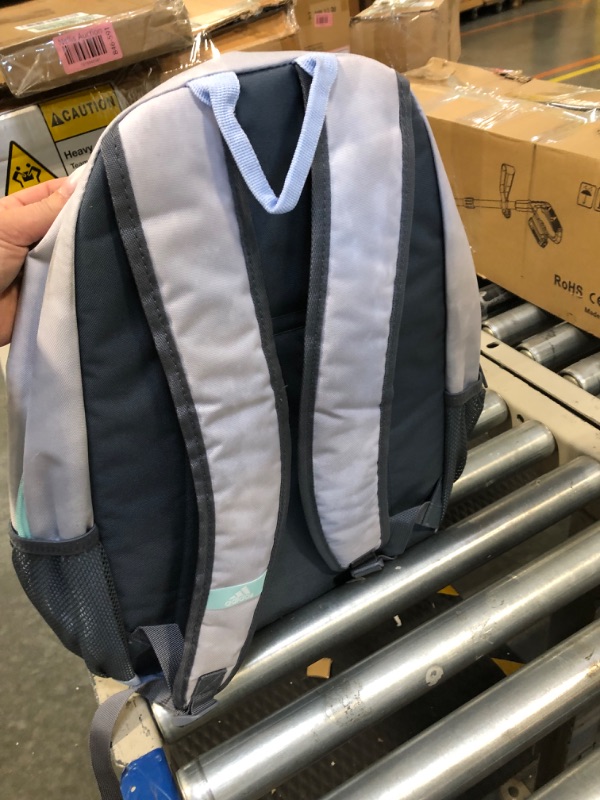 Photo 4 of adidas Foundation 6 Backpack, Stone Wash White/Blue Dawn/Semi Flash Aqua Blue, One Size One Size Stone Wash White/Blue Dawn/Semi Flash Aqua Blue