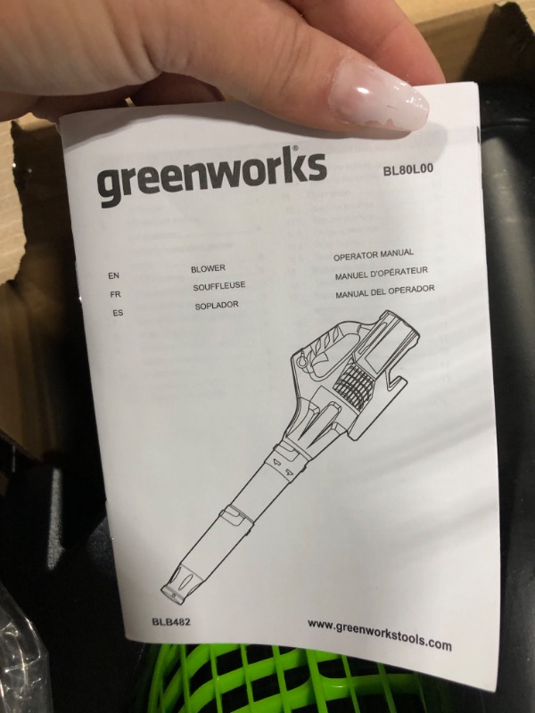 Photo 3 of Greenworks Pro 80V (145 MPH / 580 CFM) Brushless Cordless Axial Blower, Tool Only BL80L01 & Greenworks 80V 16-inch String Trimmer, Tool Only, 2101202AZ Jet Blower + String Trimmer Tool Only