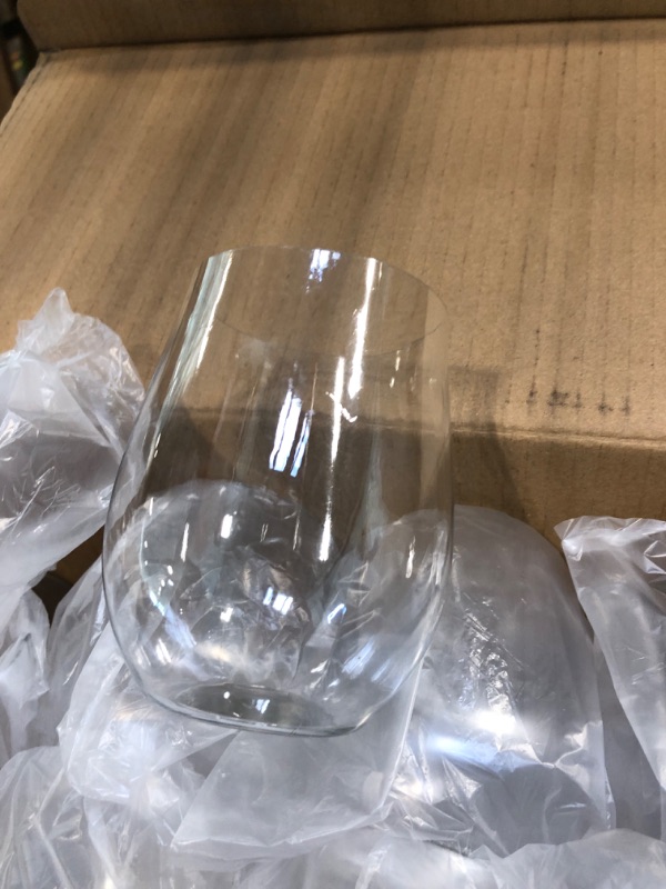 Photo 2 of 48 Pack Plastic Stemless Wine Glasses Disposable 12 Oz Clear Plastic Wine Cups Shatterproof Recyclable and BPA-Free