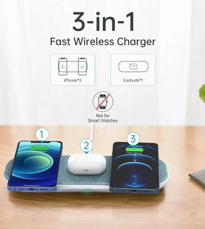 Photo 1 of Magleap 3-in-1 T569S Magnetic Triple Wireless Charger Pad
