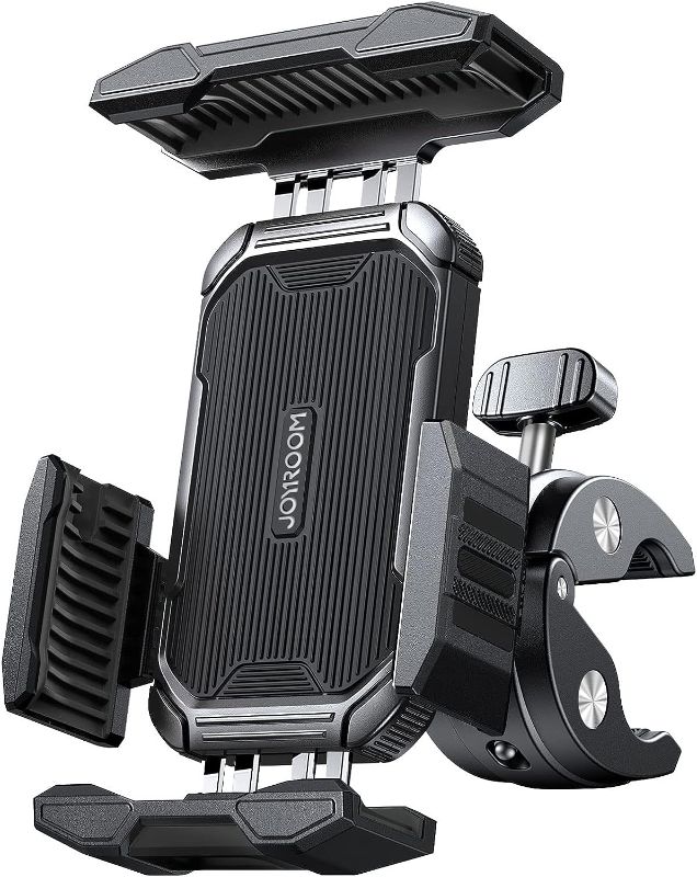 Photo 1 of JOYROOM Motorcycle Phone Mount, Bike Phone Holder for Bicycle - 2023 Newest Security Clamp - One Hand Operation Handlebar Phone Mount for ATV Scooter for iPhone, Samsung, More 4.7"- 7.2" Cell Phone
