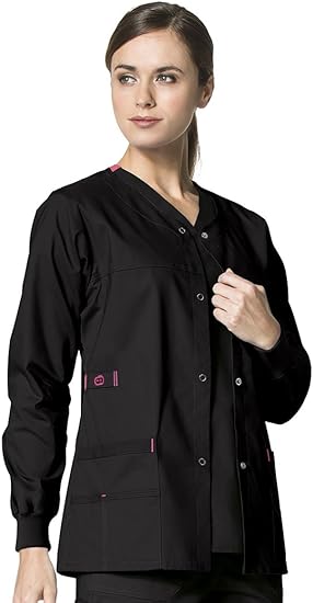 Photo 1 of WonderWORK Round Neck Snap Front Jacket, 2XL