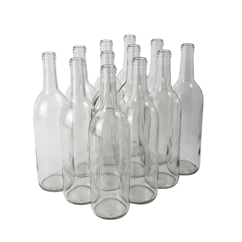 Photo 1 of 11 750ML Clear Wine Bottles 
Tops Not Included