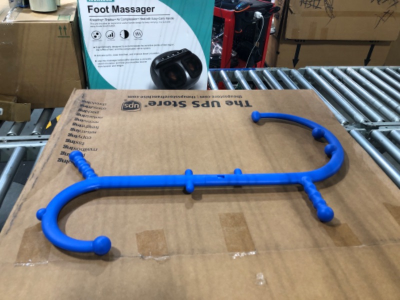 Photo 1 of Back and Neck Massager - Blue - for Trigger Point Fibromyalgia Pain Relief and Self Massage Hook Cane Therapy A. Blue