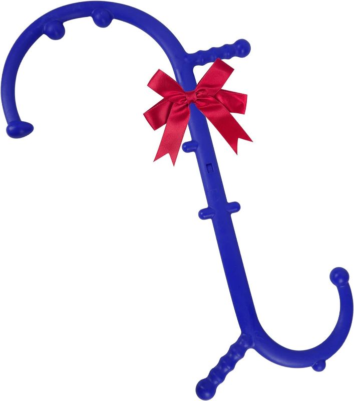 Photo 1 of Back and Neck Massager - Blue - for Trigger Point Fibromyalgia Pain Relief and Self Massage Hook Cane Therapy A. Blue