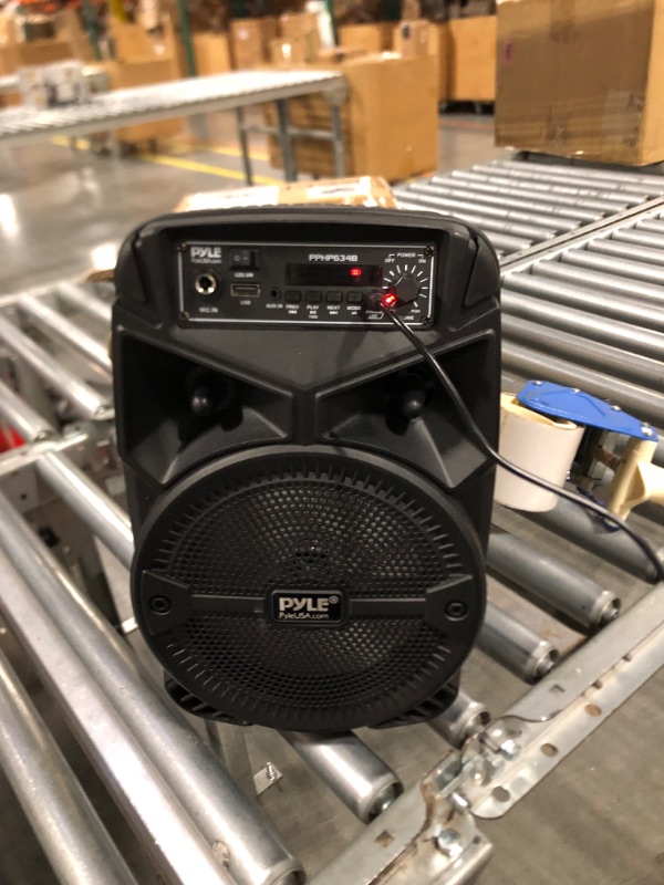 Photo 2 of Pyle Portable Bluetooth PA Speaker System - 240W Remote PPHP634B & -Pro Includes 15ft XLR Cable to 1/4'' Audio Connection, Connector, Black, 10.10in. x 5.00in. x 3.30in. (PDMIC58) Speaker System 240W + 15ft XLR Cable